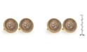 American Coin Treasures 1800's Indian Head Penny Rope Bezel Coin Cuff Links